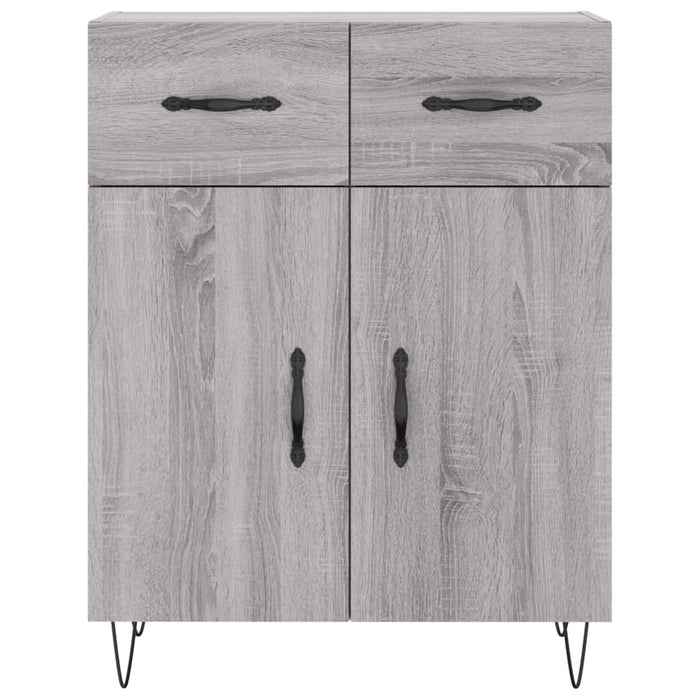 vidaXL Credenza Grigio Sonoma 69,5x34x180 cm in Legno Multistrato