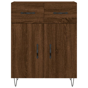 Credenza Rovere Marrone 69,5x34x180 cm in Legno Multistrato 3198568