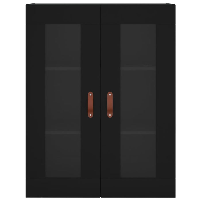 Credenza-Buffet-Armadio da cucina Nera 69,5x34x180 cm in Legno Multistrato 280699