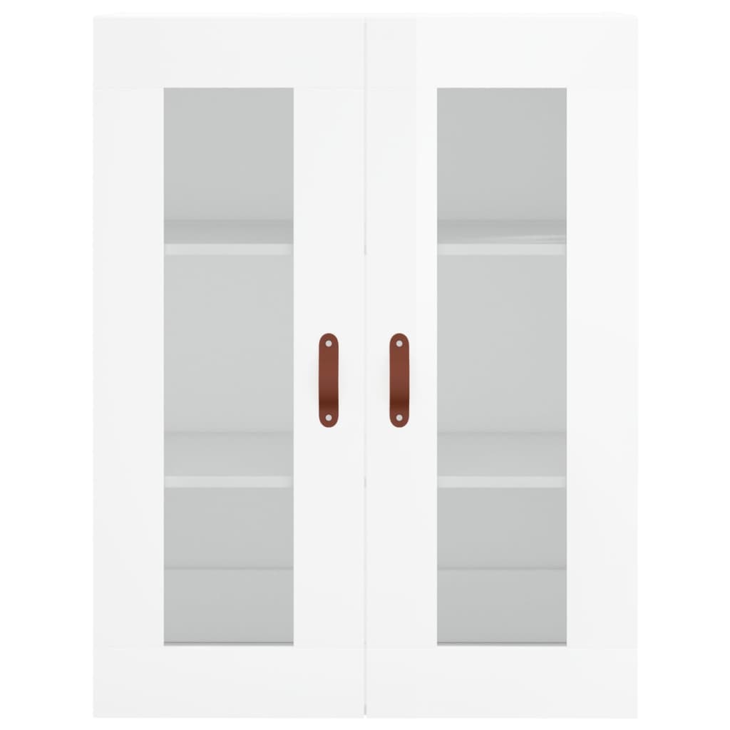 Credenza Bianco Lucido 69,5x34x180 cm in Legno Multistrato 3198571