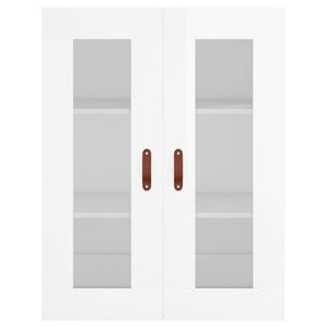 Credenza Bianco Lucido 69,5x34x180 cm in Legno Multistrato 3198571