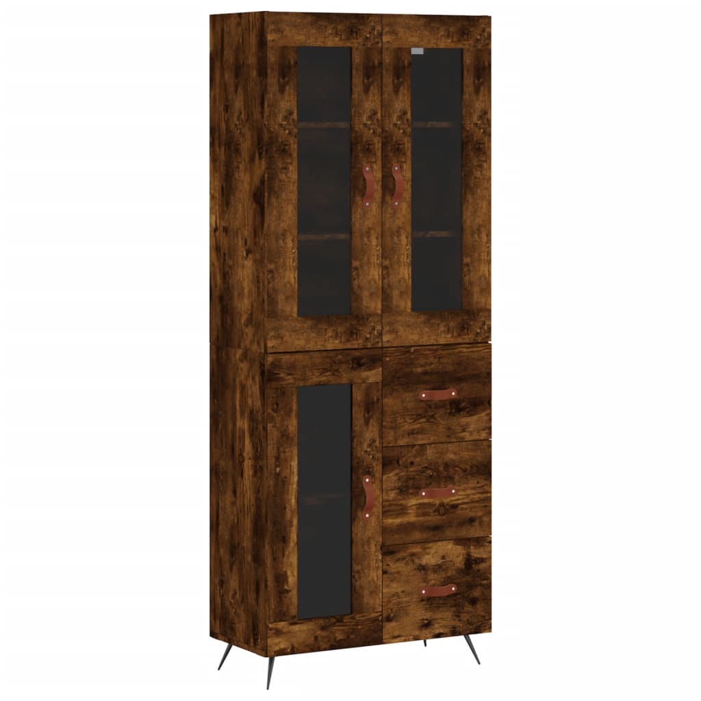 Credenza Rovere Fumo  69,5x34x180 cm in Legno Multistratocod mxl 102104