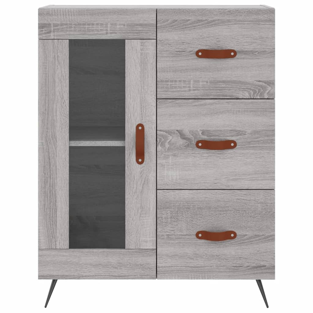 Credenza Grigio Sonoma 69,5x34x180 cm in Legno Multistrato 3198575