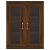 Credenza Rovere Marrone 69,5x34x180 cm in Legno Multistrato 3198576