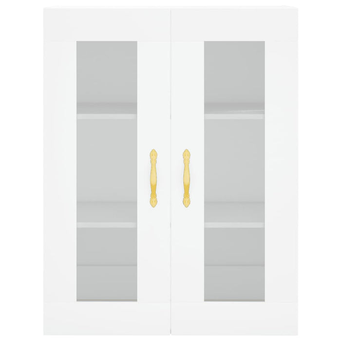 Credenza-Buffet-Armadio da cucina Bianca 69,5x34x180 cm in Legno Multistrato 839733