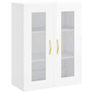Credenza Bianco Lucido 69,5x34x180 cm in Legno Multistrato 3198579