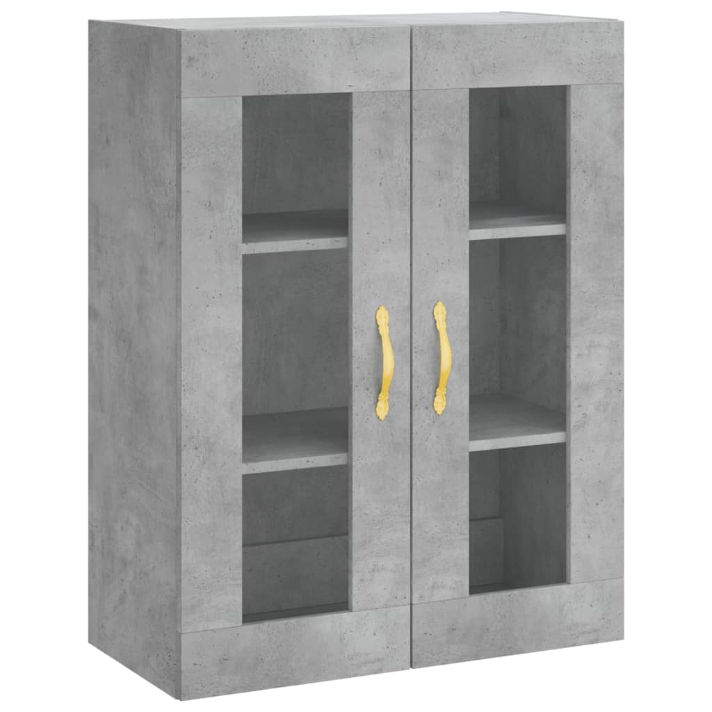 Credenza-Buffet-Armadio da cucina Grigio Cemento 69,5x34x180 cm in Legno Multistrato 613225