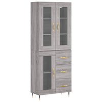 Credenza Grigio Sonoma 69,5x34x180 cm in Legno Multistratocod mxl 101949