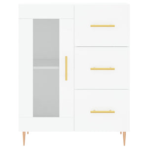 Credenza Bianca 69,5x34x180 cm in Legno Multistrato 3198585