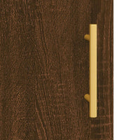 Credenza Rovere Marrone 69,5x34x180 cm in Legno Multistrato 3198592