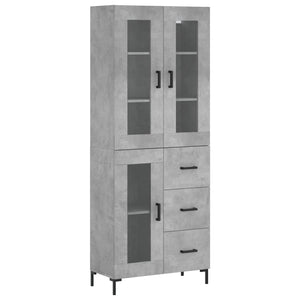 Credenza Grigio Cemento 69,5x34x180 cm in Legno Multistrato 3198597