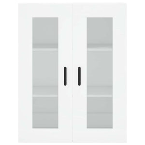 Credenza-Buffet-Armadio da cucina Bianca 69,5x34x180 cm in Legno Multistrato 545734