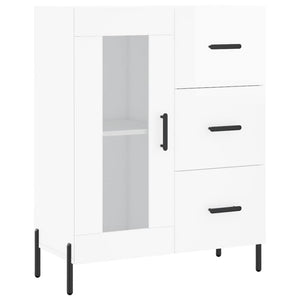 Credenza Bianco Lucido 69,5x34x180 cm in Legno Multistrato 3198603
