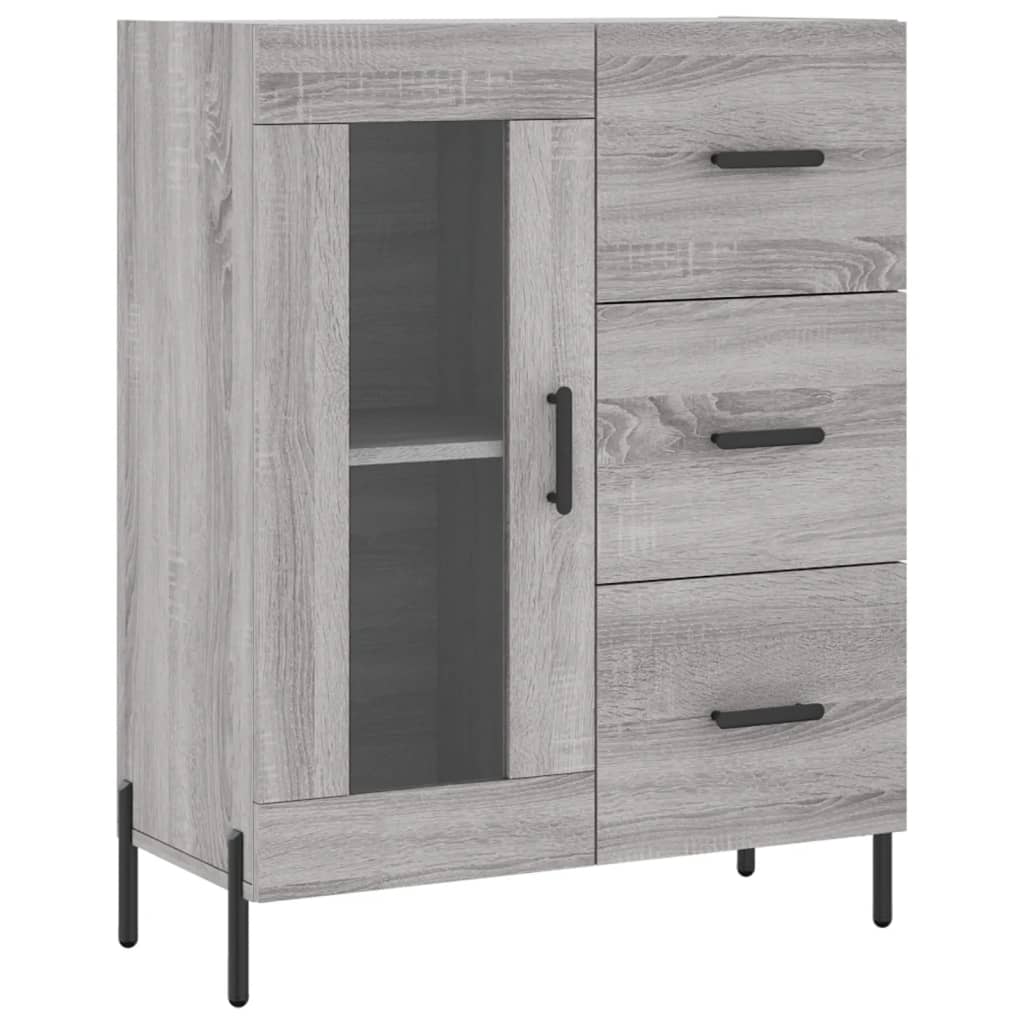 Credenza Grigio Sonoma 69,5x34x180 cm in Legno Multistrato 3198607