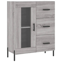Credenza Grigio Sonoma 69,5x34x180 cm in Legno Multistrato 3198607