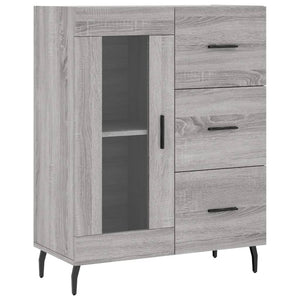 Credenza Grigio Sonoma 69,5x34x180 cm in Legno Multistrato 3198615