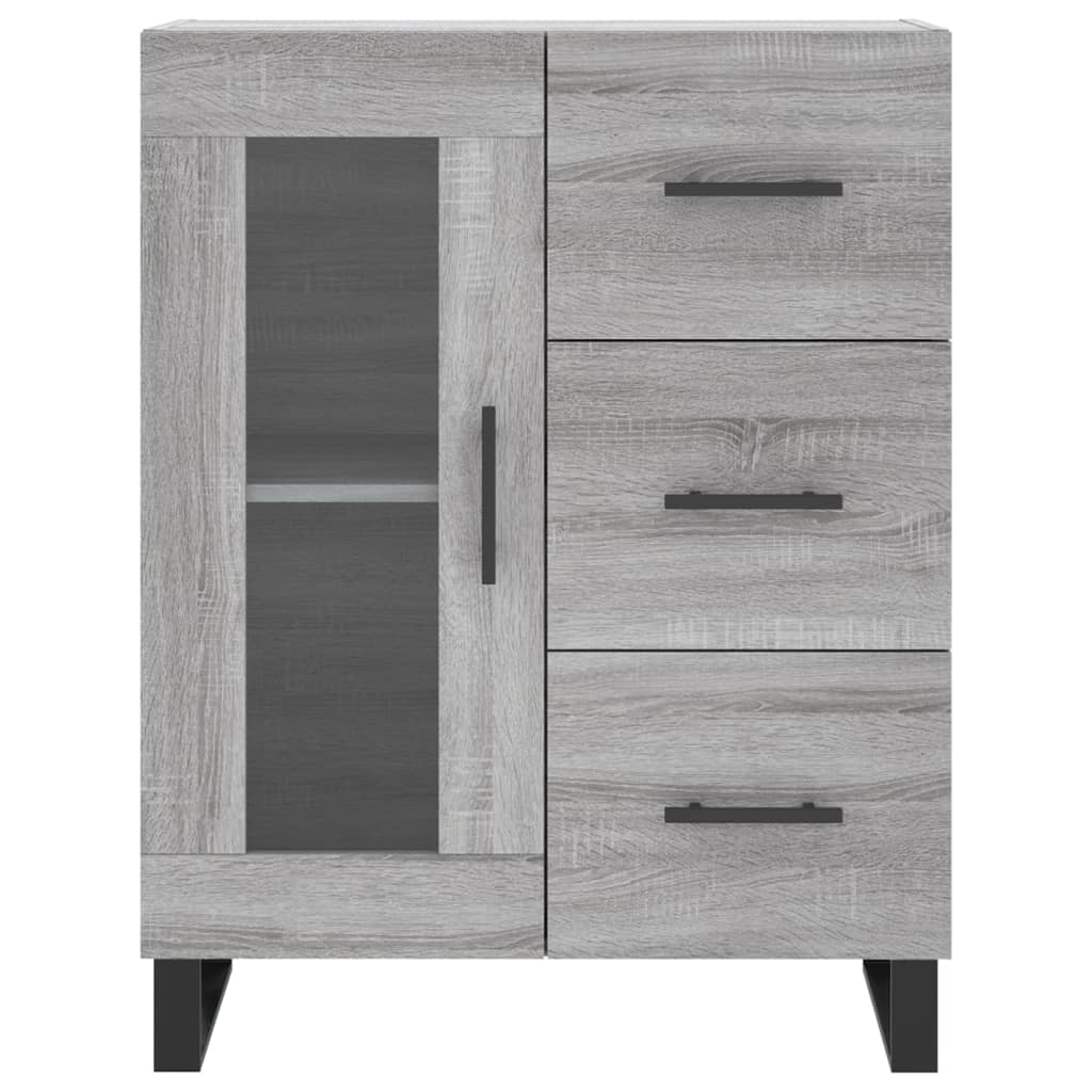 Credenza Grigio Sonoma 69,5x34x180 cm in Legno Multistrato 3198623