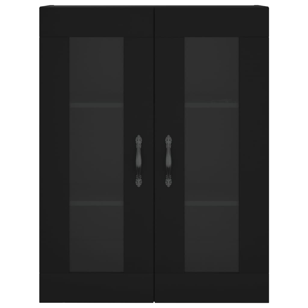 Credenza Nera 69,5x34x180 cm in Legno Multistrato 3198626