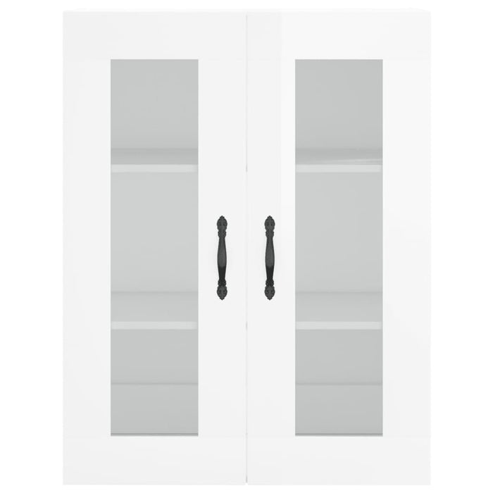 Credenza Bianco Lucido 69,5x34x180 cm in Legno Multistrato 3198627