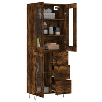 Credenza Rovere Fumo  69,5x34x180 cm in Legno Multistrato 3198630