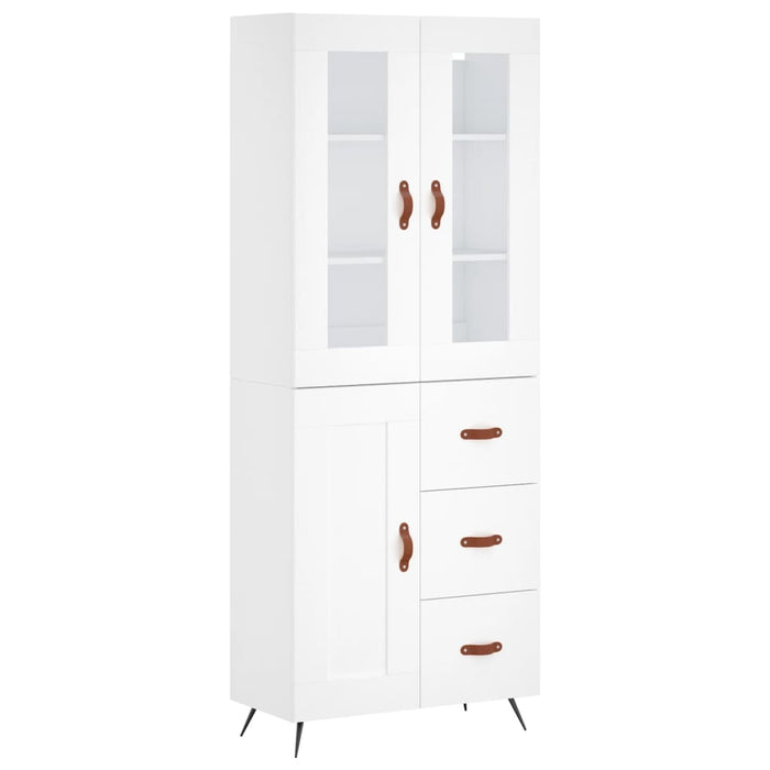 Credenza Bianca 69,5x34x180 cm in Legno Multistratocod mxl 78161