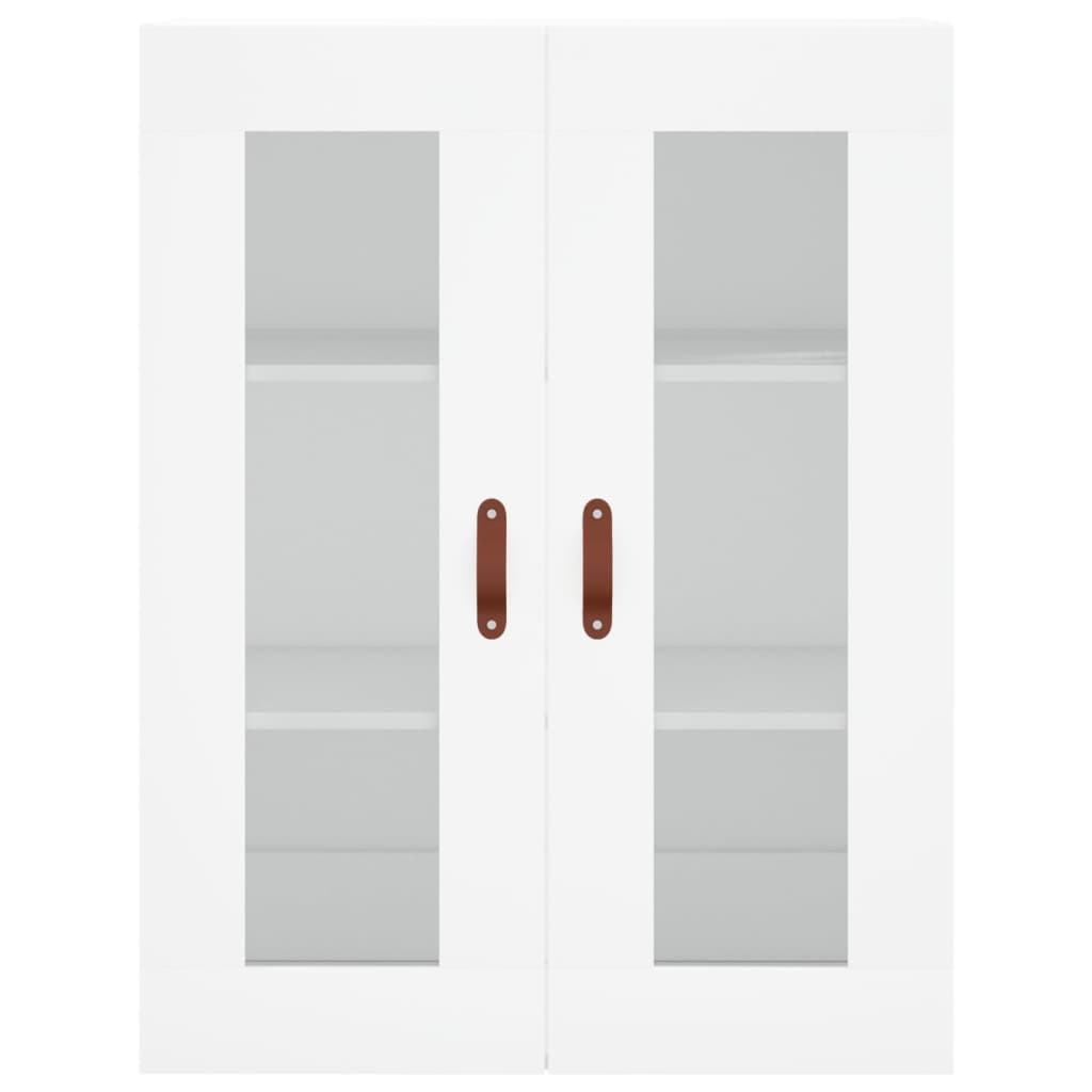 Credenza-Buffet-Armadio da cucina Bianca 69,5x34x180 cm in Legno Multistrato 142901