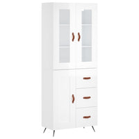 Credenza Bianco Lucido 69,5x34x180 cm in Legno Multistrato 3198635