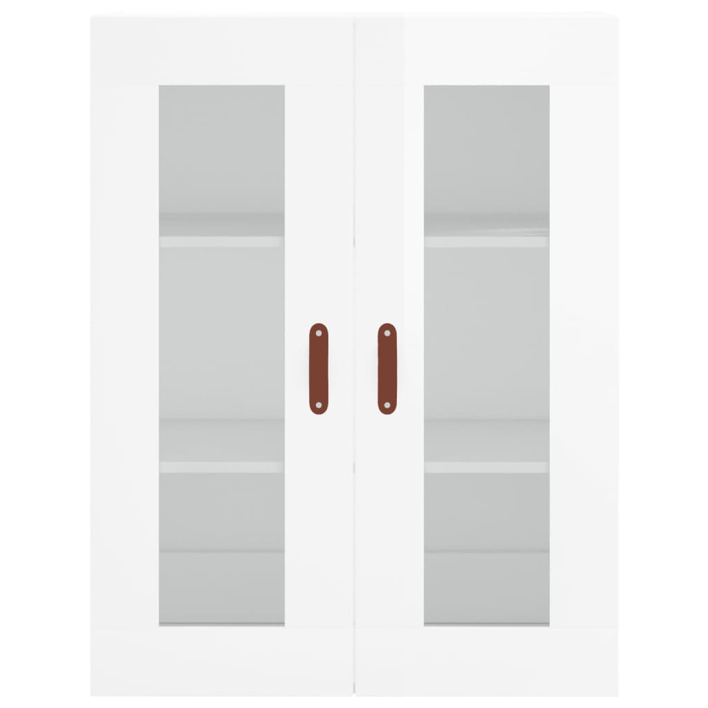 Credenza Bianco Lucido 69,5x34x180 cm in Legno Multistrato 3198635