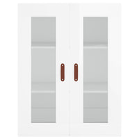 Credenza Bianco Lucido 69,5x34x180 cm in Legno Multistrato 3198635