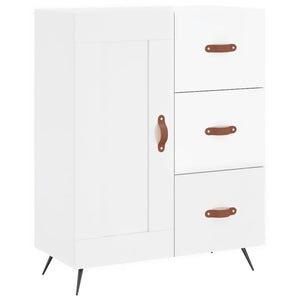 Credenza Bianco Lucido 69,5x34x180 cm in Legno Multistrato 3198635