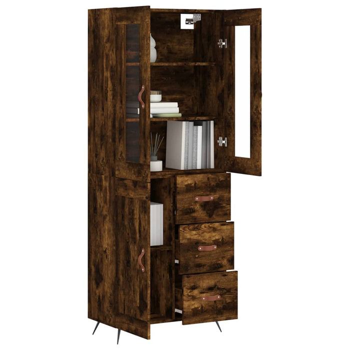 Credenza Rovere Fumo  69,5x34x180 cm in Legno Multistratocod mxl 77968