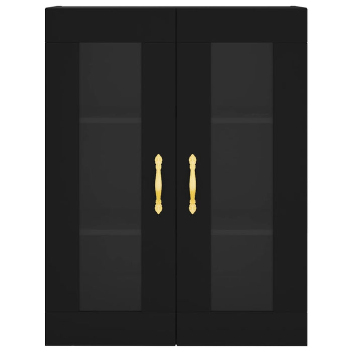 Credenza Nera 69,5x34x180 cm in Legno Multistrato 3198642