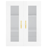 Credenza Bianco Lucido 69,5x34x180 cm in Legno Multistrato 3198643