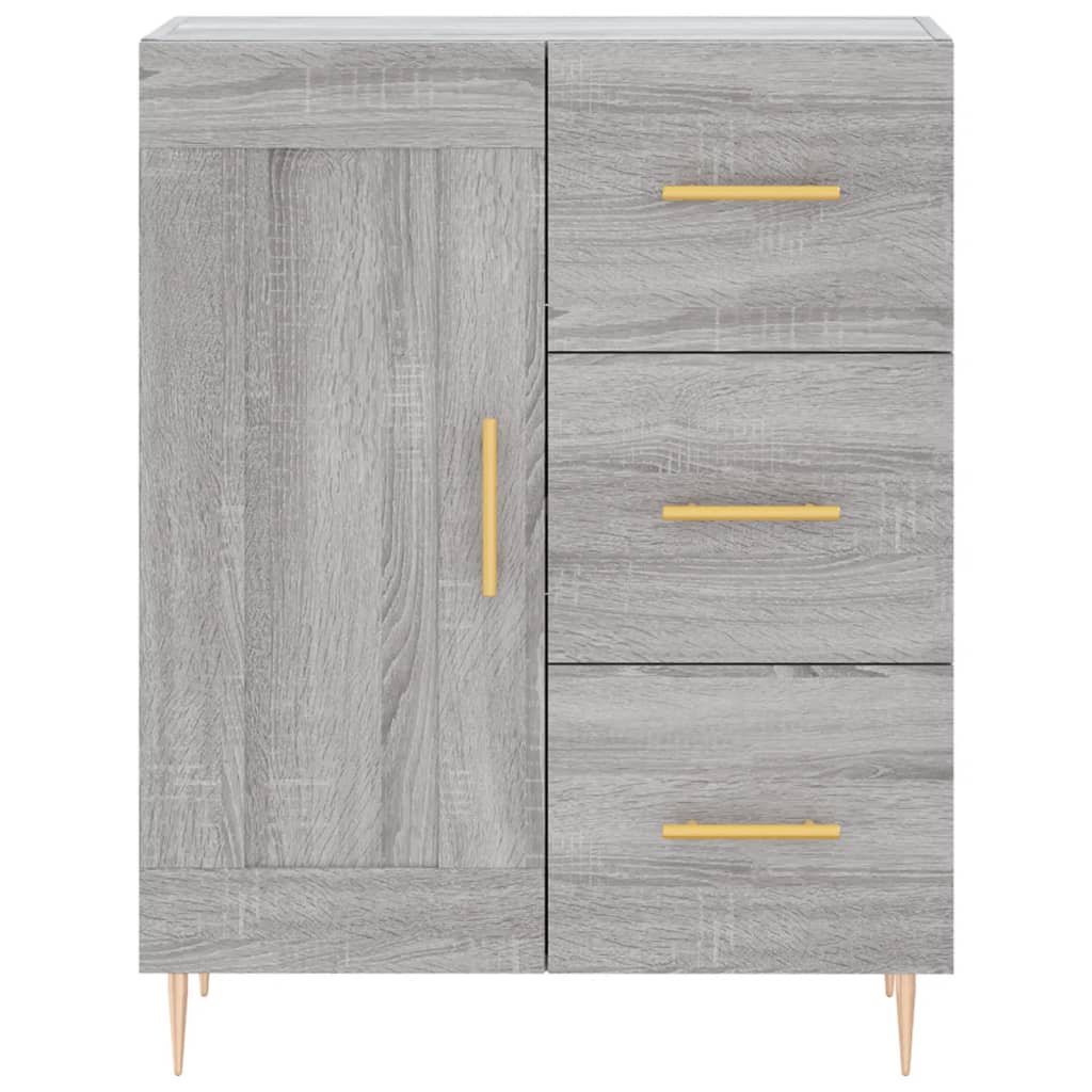 Credenza Grigio Sonoma 69,5x34x180 cm in Legno Multistrato 3198655