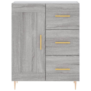 Credenza Grigio Sonoma 69,5x34x180 cm in Legno Multistrato 3198655