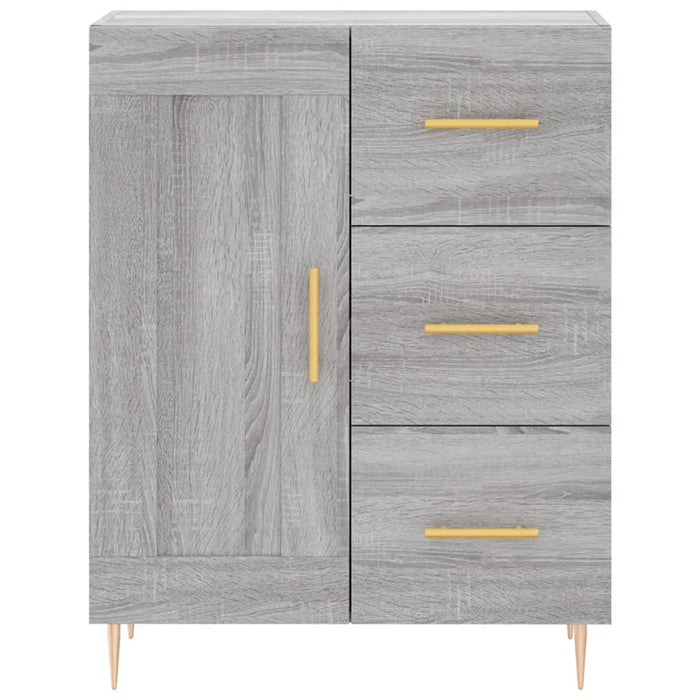Credenza Grigio Sonoma 69,5x34x180 cm in Legno Multistrato 3198655