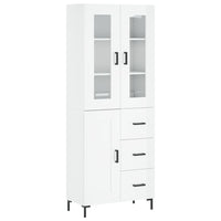 Credenza Bianco Lucido 69,5x34x180 cm in Legno Multistratocod mxl 77735