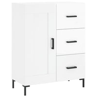 Credenza Bianco Lucido 69,5x34x180 cm in Legno Multistrato 3198659