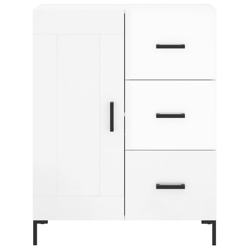 Credenza Bianco Lucido 69,5x34x180 cm in Legno Multistrato 3198659