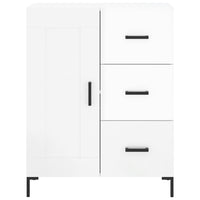 Credenza Bianco Lucido 69,5x34x180 cm in Legno Multistrato 3198659