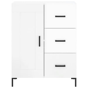 Credenza Bianco Lucido 69,5x34x180 cm in Legno Multistrato 3198659
