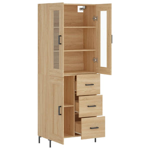 Credenza Rovere Sonoma 69,5x34x180 cm in Legno Multistrato 3198660