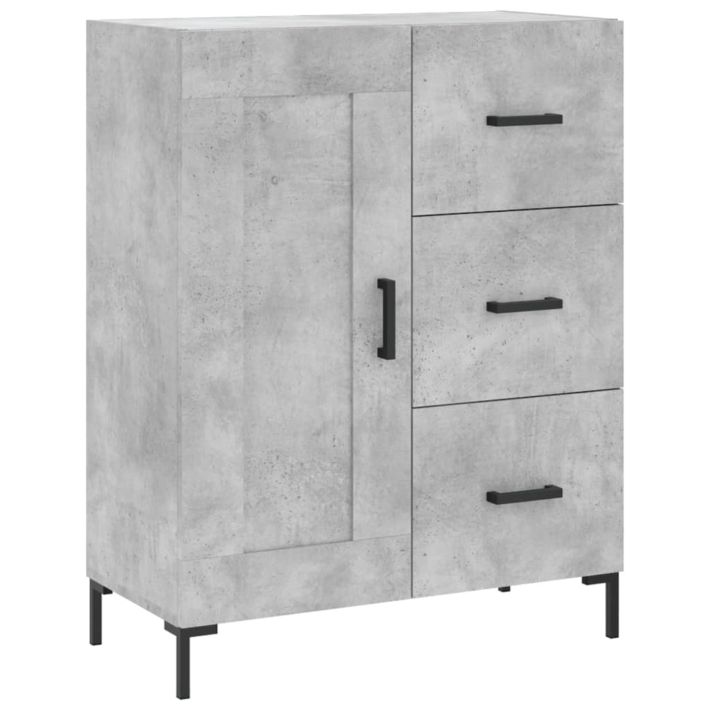 Credenza cassettiera mobile contenitore organizer cucina soggiorno salotto alto 695 x 34 x 180 cm legno ingegnerizzato grigio 02_0034707
