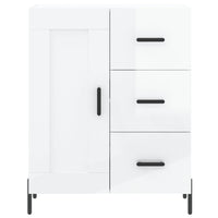 Credenza Bianco Lucido 69,5x34x180 cm in Legno Multistrato 3198667
