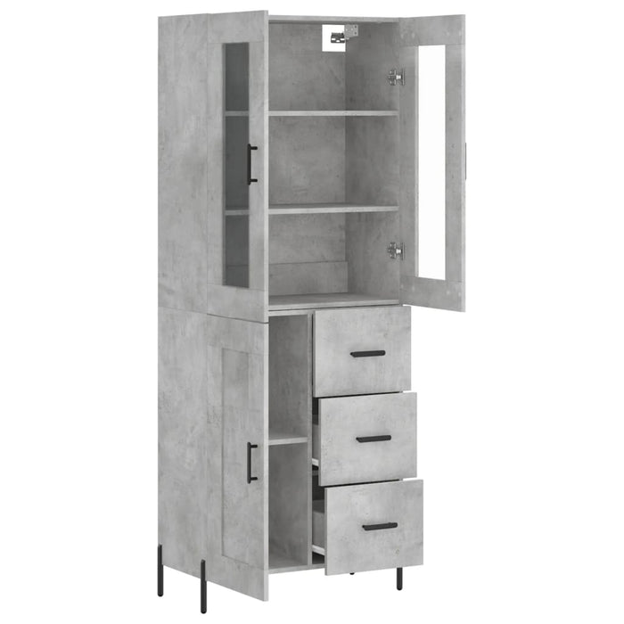 Credenza Grigio Cemento 69,5x34x180 cm in Legno Multistrato 3198669