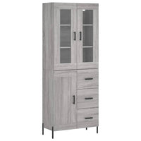 Credenza Grigio Sonoma 69,5x34x180 cm in Legno Multistratocod mxl 77678