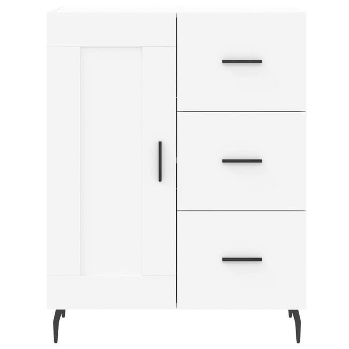 Credenza cassettiera mobile contenitore organizer cucina soggiorno salotto alto 695 x 34 x 180 cm legno ingegnerizzato bianco 02_0032698