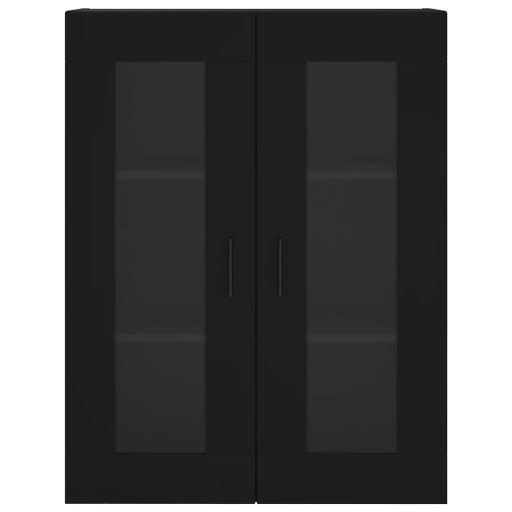 Credenza Nera 69,5x34x180 cm in Legno Multistrato 3198674