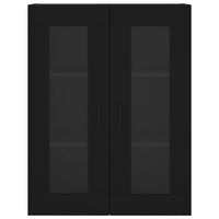 Credenza Nera 69,5x34x180 cm in Legno Multistrato 3198674