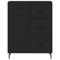 Credenza Nera 69,5x34x180 cm in Legno Multistrato 3198674